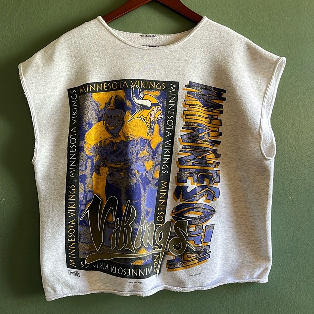 Minnesota Vikings 1994 Team NFL Magic Johnson Athletic Sweater Cut-Off NFLP - XL